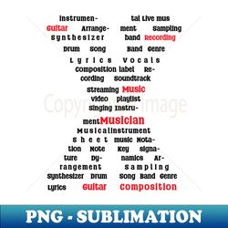 Alphabet X filled with musical terms - Stylish Sublimation Digital Download - Unleash Your Inner Rebellion