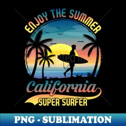 California Super Surfer - Instant PNG Sublimation Download - Perfect for Sublimation Art