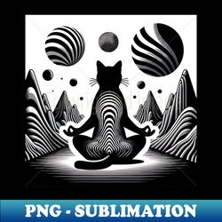Contemplative Cat - Creative Sublimation PNG Download - Instantly Transform Your Sublimation Projects