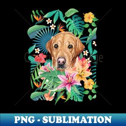 Tropical Labrador Retriever 1 - Exclusive PNG Sublimation Download - Fashionable and Fearless