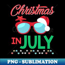 Christmas in July Santa Hat Sunglasses Summer Gifts - Stylish Sublimation Digital Download - Bring Your Designs to Life