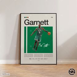 Kevin Garnett Poster, Boston Celtics Poster, NBA Poster, Sports Poster, Basketball Poster, NBA Fans, Basketball Gift, Sp