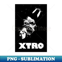 Xtro poster in black and white - Modern Sublimation PNG File - Perfect for Creative Projects