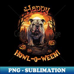 English Bulldog Howl-o-Ween - Artistic Sublimation Digital File - Spice Up Your Sublimation Projects