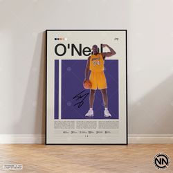 Shaquille O'Neal Poster, LA Lakers Print, NBA Poster, Sports Poster, Mid Century Modern, NBA Fans, Basketball Gift, Spor