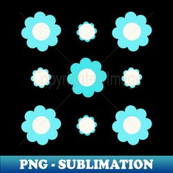 Blue and cream flowers - Special Edition Sublimation PNG File - Stunning Sublimation Graphics