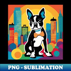 Boston Terrier - Vintage Sublimation PNG Download - Create with Confidence