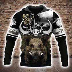 Boar Hunting All Over Printed Hoodie V140117
