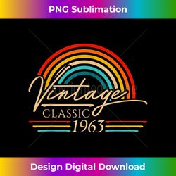 60 Year Old Gifts Vintage 1963 60th Men Women 60th Birt - Artisanal Sublimation PNG File - Immerse in Creativity with Every Design