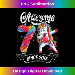 Kids awesome dabbing unicorn birthday 7 year old Girl 7th B - Edgy Sublimation Digital File - Access the Spectrum of Sublimation Artistry