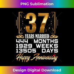 37 Years Married - Funny 37th Wedding Anniversa - Futuristic PNG Sublimation File - Chic, Bold, and Uncompromising