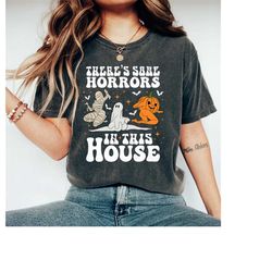 There's Some Horrors In This House Shirt, Funny Ghost Halloween Shirt, Spooky Season Shirt, Halloween Ghost Shirt, Hallo