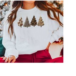 Howdy Western Holiday Sweatshirt, Christmas Tree Sweater, Xmas Graphic Crewneck Sweater, Country Sweater