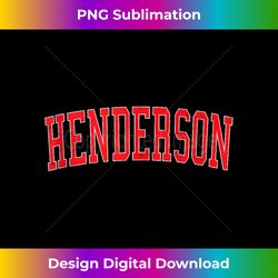 Vintage Henderson TX Distressed Red Varsity Style Tank - Deluxe PNG Sublimation Download - Spark Your Artistic Genius