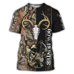bow hunting t-shirt 3d all over print custom 3d bow hunting graphic printed 3d t-shirt 3d all over print all over print