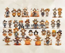 24 Fall Scarecrow Png, Halloween Svg, Cute Halloween, Halloween, Halloween Png 115