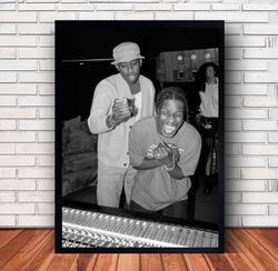 Asap Rocky and Tyler the Creator Music Poster Canvas Wall Art Family Decor, Home Decor,Frame Option