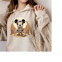 Halloween Matching Sweatshirt, Disney Mickey Minnie Mummy Sweater, Disney Trip Mens Hoodie, Halloween Women Sweatshirt,