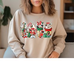 Disney Mickey Christmas Sweatshirt, Disney Christmas Coffee Sweater, Mickey Christmas Tee