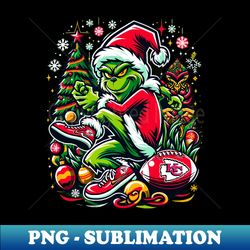 The Grinch's Christmas Shenanigans with Chiefs Football - High-Quality PNG Sublimation Download - Defying the Norms