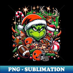 Browns Football and The Grinch A Festive Holiday - Aesthetic Sublimation Digital File - Unleash Your Creativity