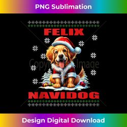 Golden Retriever Felix Navidog Ugly Christmas Sweater Tank - Classic Sublimation PNG File - Reimagine Your Sublimation Pieces