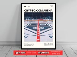 Cryptocom Arena Print  Los Angeles Kings Poster  NHL Art  NHL Arena Poster   Oil Painting  Modern Art   Travel Print