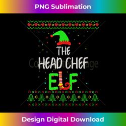 Head Chef Elf Family Matching Ugly Sweater Christmas Pjs Tank - Classic Sublimation PNG File - Rapidly Innovate Your Artistic Vision