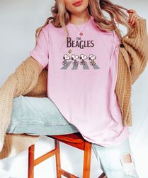 The Beagles Shirt, Snoopy Christmas Shirt, Abbey Road Inspired Shirt, Christmas Cartoon Dog Shirt, Funny Dog Shirt