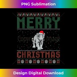 Tiger Design Ugly Christmas Sweater Family Matching Tank T - Edgy Sublimation Digital File - Lively and Captivating Visuals
