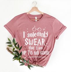 i solemnly swear that i am up to no good shirt, wizard school shirt, wizard wand