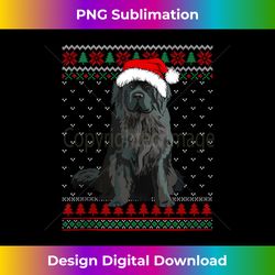 Newfoundland Dog Christmas Ugly Sweater Dog Lover Tank - Urban Sublimation PNG Design - Pioneer New Aesthetic Frontiers