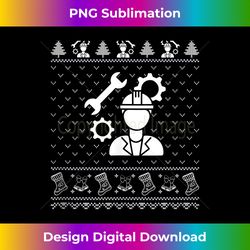 Ugly Sweater Christmas Holiday Design Funny Engineer Xmas Tank T - Classic Sublimation PNG File - Ideal for Imaginative Endeavors