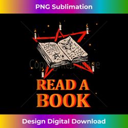Read a Book Pentagram Satan Occult Goth Satanic Tank - Classic Sublimation PNG File - Elevate Your Style with Intricate Details