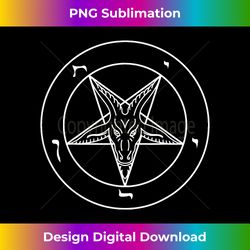 Pentagram T-Shirt with Baphomet Goat Head Satanic Black - Chic Sublimation Digital Download - Enhance Your Art with a Dash of Spice