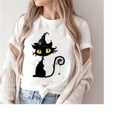 Black Cat Shirt, Fall Shirt, Halloween Black Cat Shirt , Halloween Shirt, Lover Cat Shirt