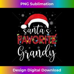 Ugly Sweater Christmas Santa's Favorite Grandy Xmas Tank T - Vibrant Sublimation Digital Download - Customize with Flair