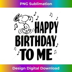 Peanuts - Happy Birthday To Me Long Slee - Sleek Sublimation PNG Download - Immerse in Creativity with Every Design
