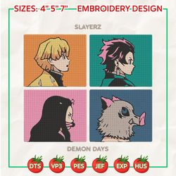 Machine Embroidery Files, Anime Demon Embroidery Designs, Slayer  Anime Embroidery FIles, Anime Embroidery Patterns, Instant Download