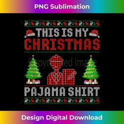 This is My Christmas Pajama Supervisor Ugly Sweater Funny Tank T - Futuristic PNG Sublimation File - Reimagine Your Sublimation Pieces