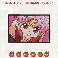 Inspired Anime Embroidery, Cute Girl Anime Embroidery Designs, Sailor Moon Embroidery, Anime Embroidery Designs, Instant Download
