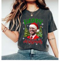 Happy Christmas Shirt, Biden Christmas Shirt, Biden Santa Confused Tee, Biden Xmas Shirt, Anti Joe Biden