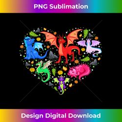 Cute Dragon Heart Valentine's Day Funny Animals Lov - Deluxe PNG Sublimation Download - Striking & Memorable Impressions