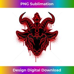 Satanic Baphomet Goat Head with Pentagram and Paint D - Minimalist Sublimation Digital File - Infuse Everyday with a Celebratory Spirit