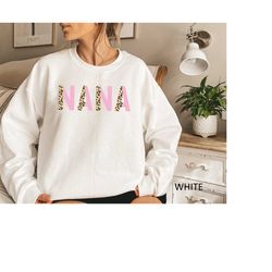 Nana Leopard Sweatshirt, Leopard Print Nana Sweater, Gifts For Nana, Nana Crewneck Sweat, Family Pullover, Gift For Woma
