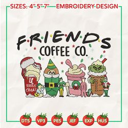 Christmas Embroidery Designs,  Friend Coffee Embroidery Designs, Christmas Movies Character Embroidery, Merry Xmas Embroidery Files