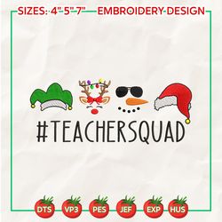 Christmas Teacher Crew Designs, Christmas Embroidery Designs, Merry Xmas Embroidery Designs, Mini Embroidery Design