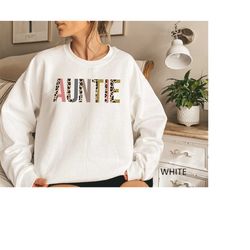 Auntie Sweatshirt, Auntie Sweatshirt For Woman, Auntie Leopard Sweater, Birthday Gift for Auntie, Gifts For Sweatshirt,