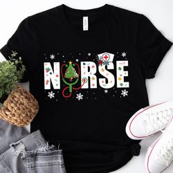 Christmas Nurse T Shirt, Nursing School Shirt