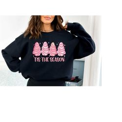 Tis The Season Sweatshirt, Christmas Tree Sweatshirt, Christmas Sweater, Christmas Crewneck, Holiday Sweaters for Women,